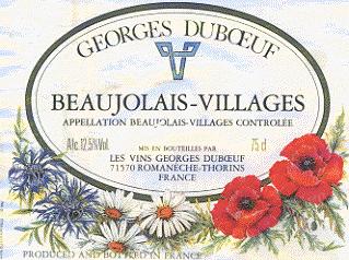 Beaujolais-Villages wine label pic.