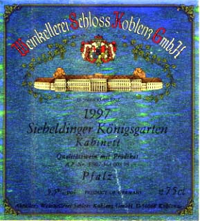 Siebeldinger Keanigsgarten wine label picture