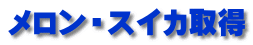 メロン・スイカ取得