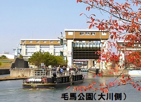 毛馬閘門（大川側）