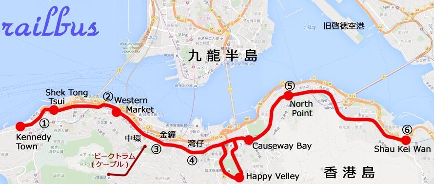 香港トラム路線図