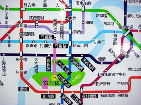 上海万博地下鉄路線図