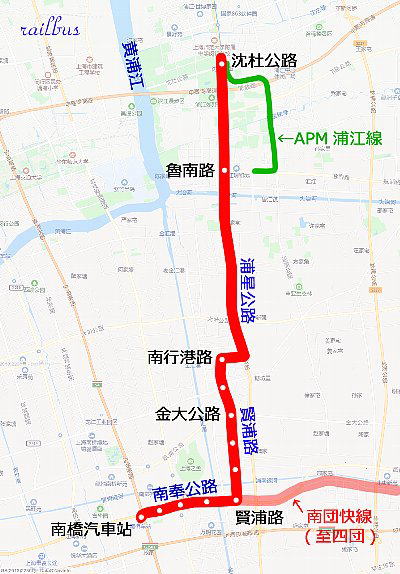 上海奉浦BRT 路線図