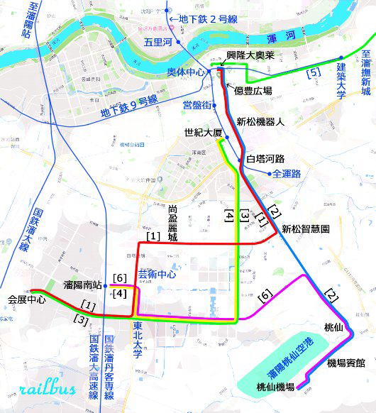 瀋陽トラム地図