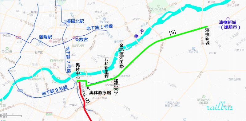 瀋陽トラム5号線地図