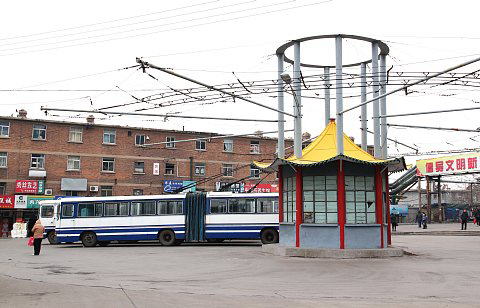 楊庄煤砿トロリーバス, 宿舎広場