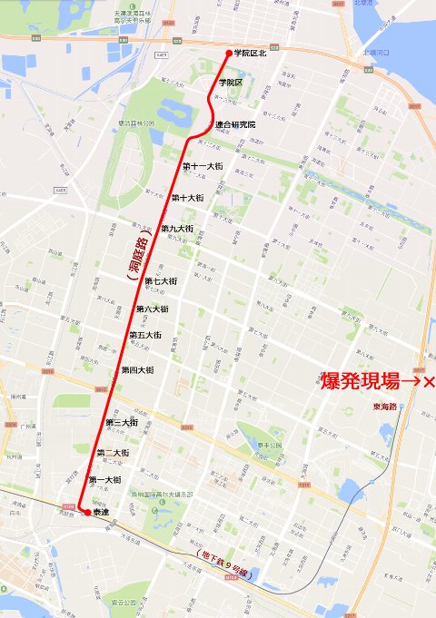 天津のトラム, 路線図