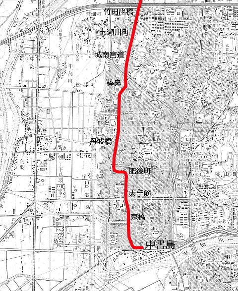 京都市電伏見線地図