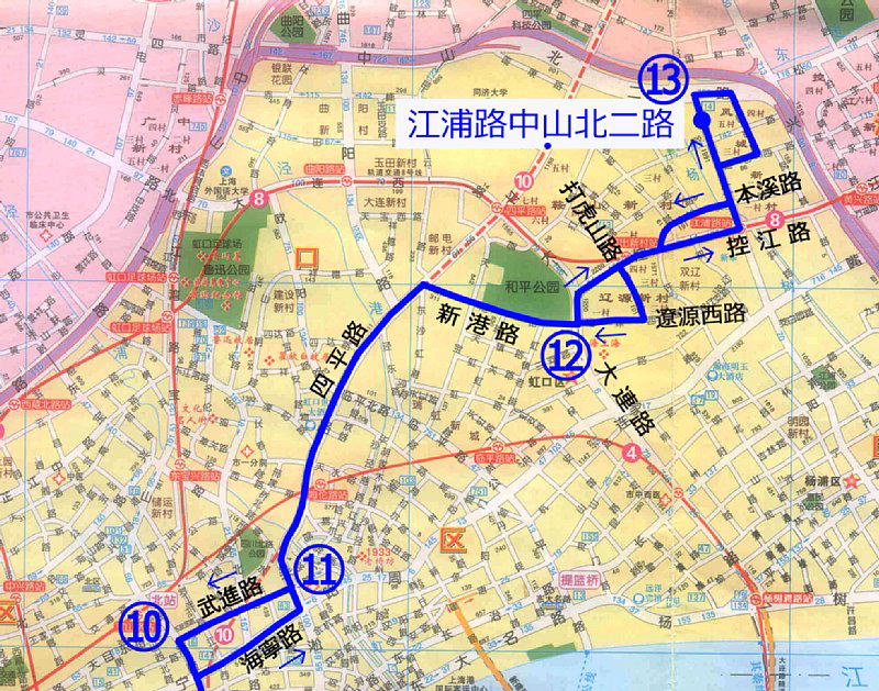 上海14路地図
