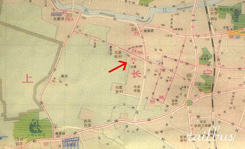 1985年上海[71]路地図