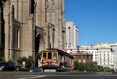 San Francisco Cable Car Grace Cathedral
