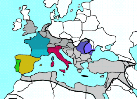 ローマ帝国の地図