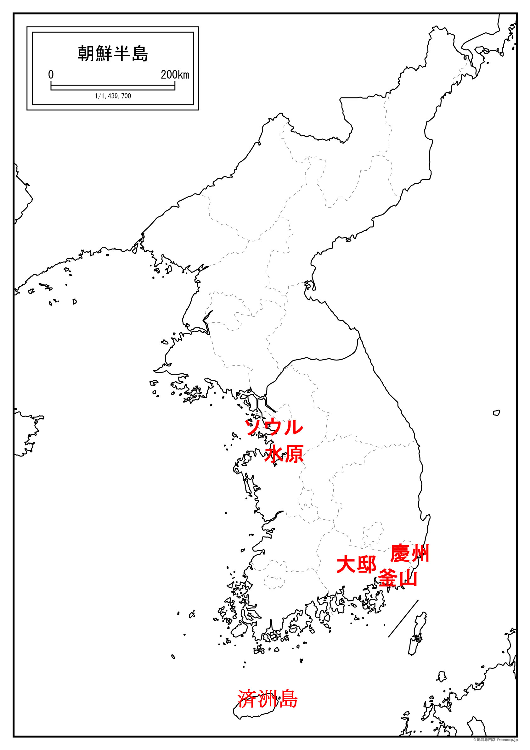 韓国地図