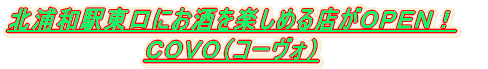 北浦和駅東口にお酒を楽しめる店がＯＰＥＮ！ ＣＯＶＯ（コーヴォ） 