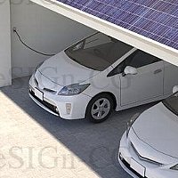 ソーラーパネル　プリウス　充電　ガレージ