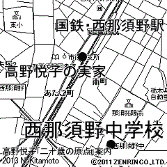 西那須野中学校地図