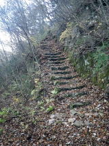 上林峠への階段