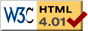 W3Cの「Valid HTML 4.01!」ロゴ