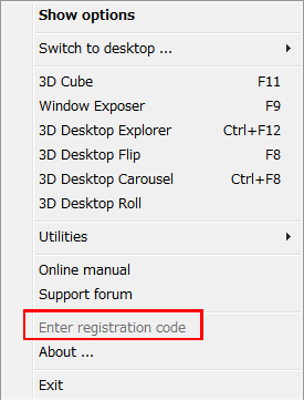 Enter Registration code