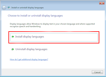 Install display languages