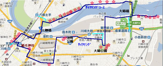 桜散歩地図