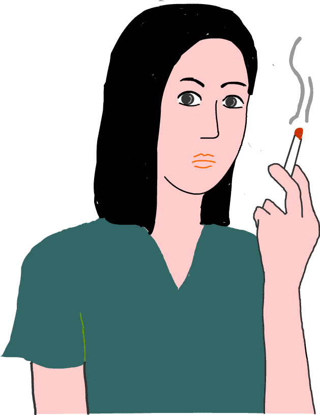 タバコを吸う女性 hspace=10