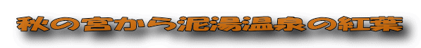 秋の宮から泥湯温泉の紅葉 