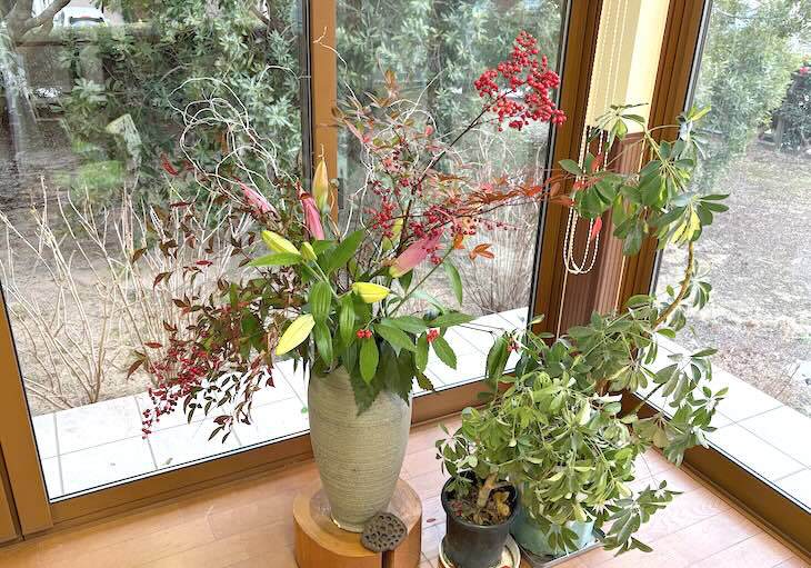 南天のいけばな