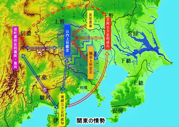 長享の乱：文明18年7月関東の情勢