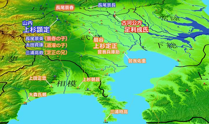 長享の乱：長享2年1488年頃の状況