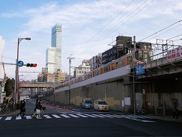 3.新今宮からハルカス方面