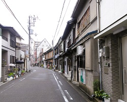 野崎街道家並み